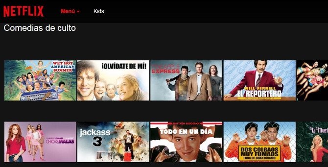 Comedias de culto en Netflix (en la categoría de comedias)