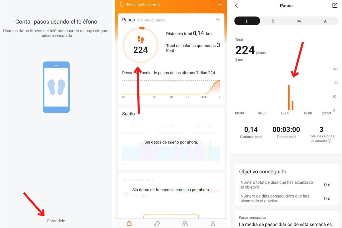 Cómo contar y medir los pasos en móviles Xiaomi