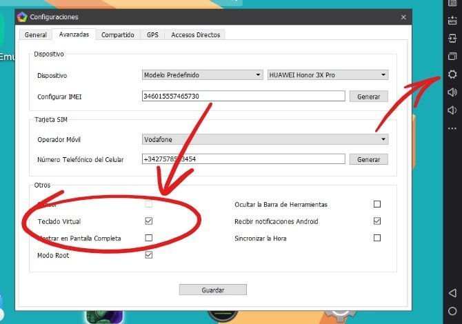 Cómo activar el teclado en pantalla en MEmu