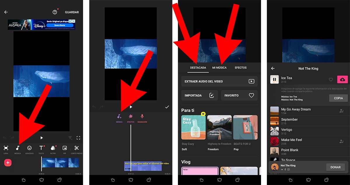 Cómo añadir música a tus vídeos de InShot
