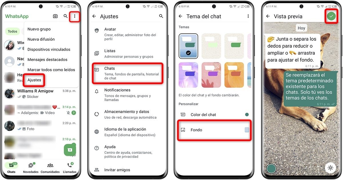 Cómo cambiar el fondo de todos tus chats de WhatsApp a la vez