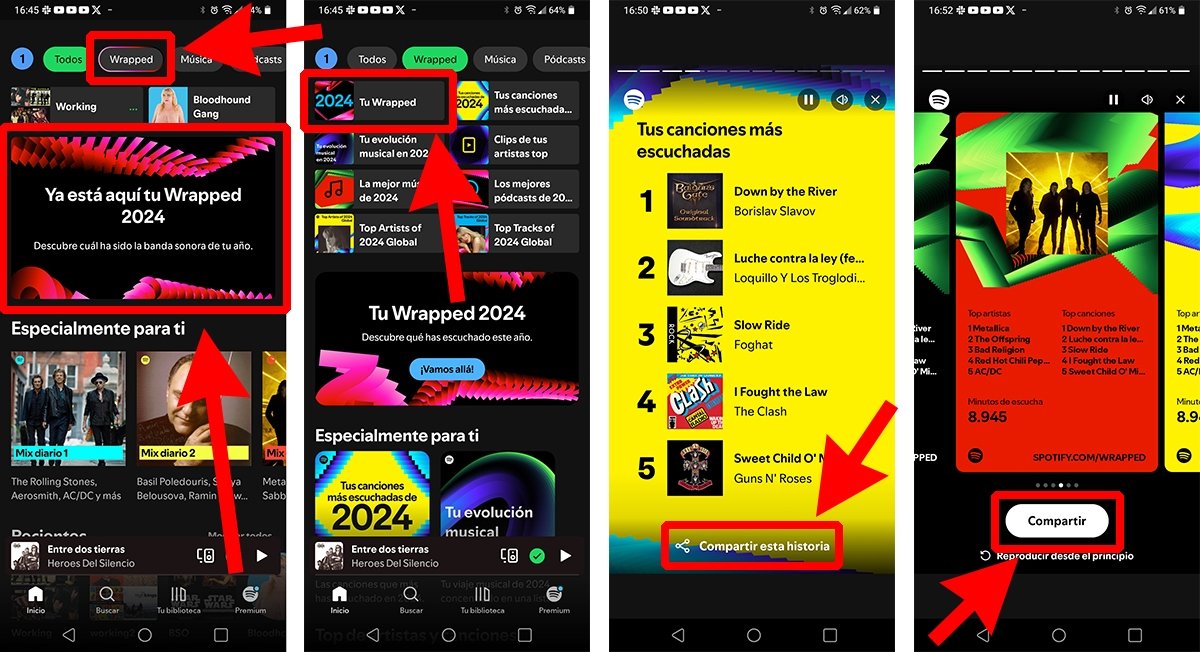 Cómo compartir el resumen del año Spotify Wrapped 2024