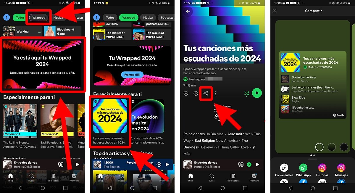 Cómo compartir la playlist de Spotify Wrapped 2024