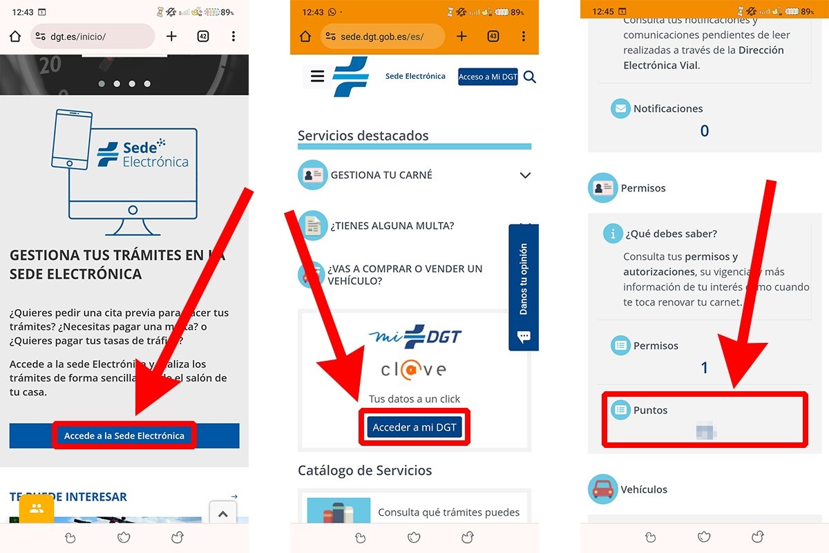 Cómo consultar puntos del carnet de conducir en la web de la DGT