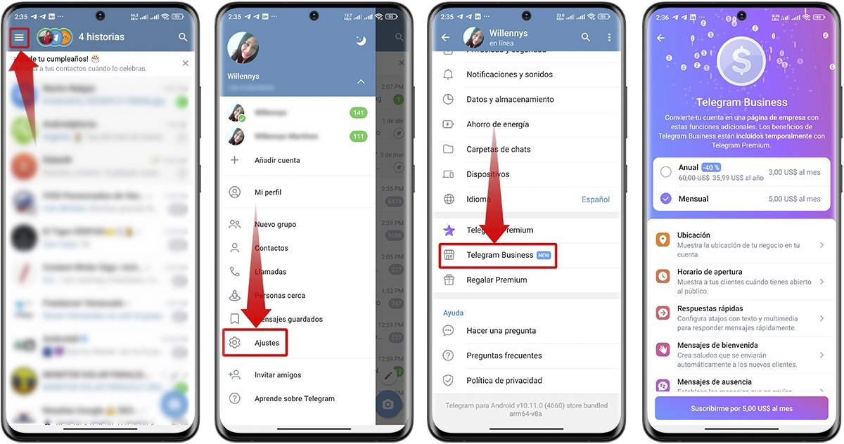 Cómo crear una cuenta de Telegram Business desde cero