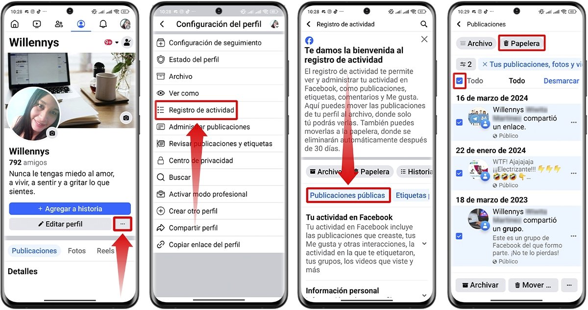 Cómo eliminar tus publicaciones de Facebook desde el móvil