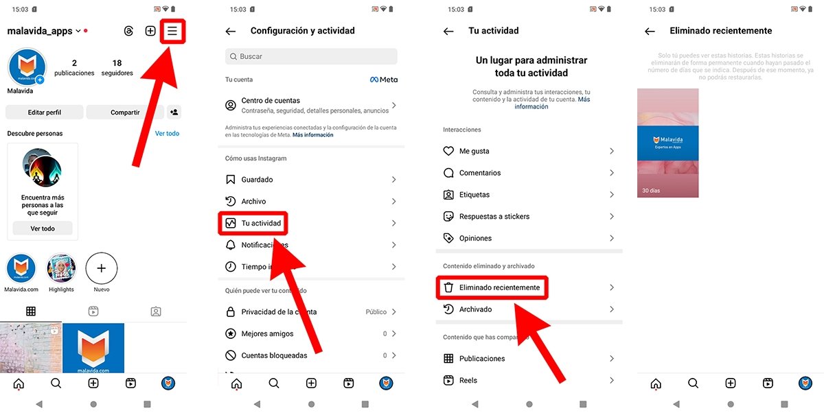 Cómo encontrar y recuperar stories eliminadas de Instagram