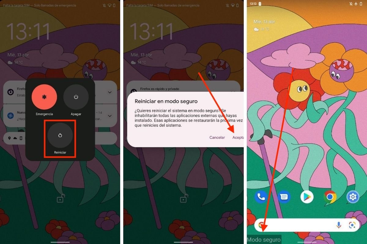 Cómo entrar en el modo seguro de Android cuando ha desaparecido el teclado en el móvil