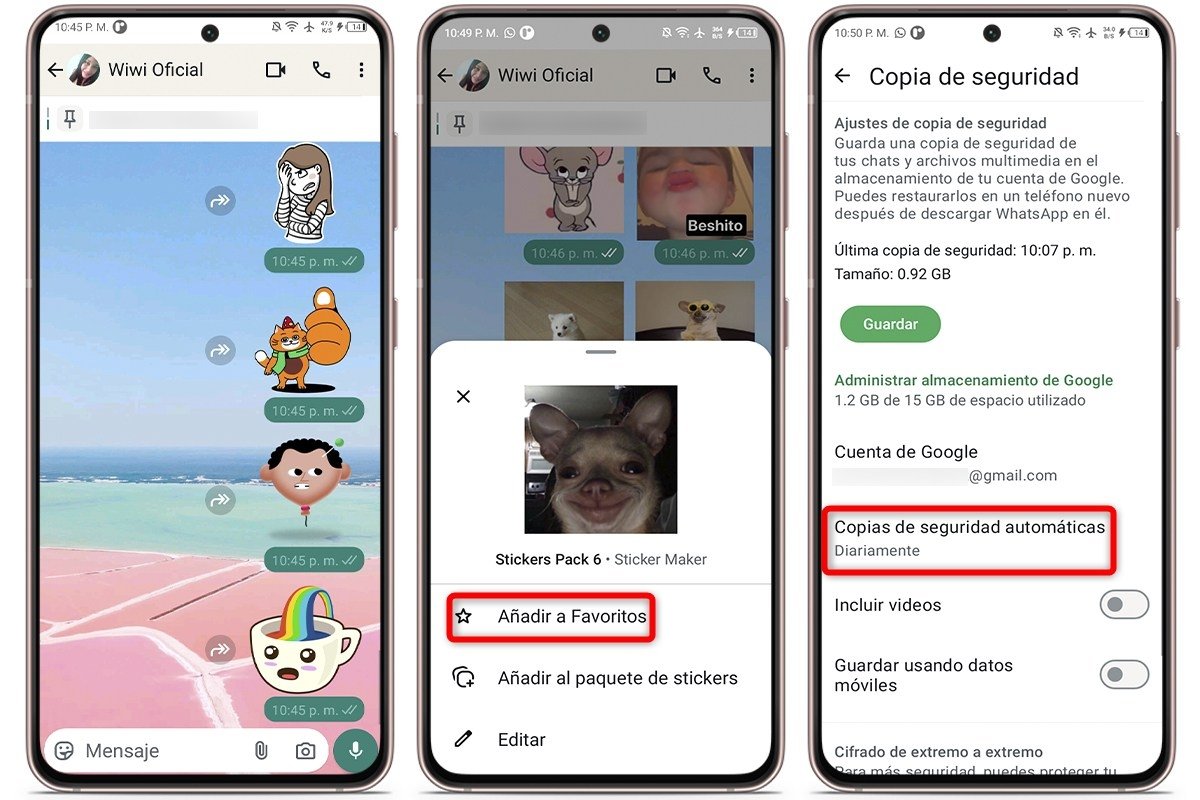 Cómo evitar perder stickers en WhatsApp