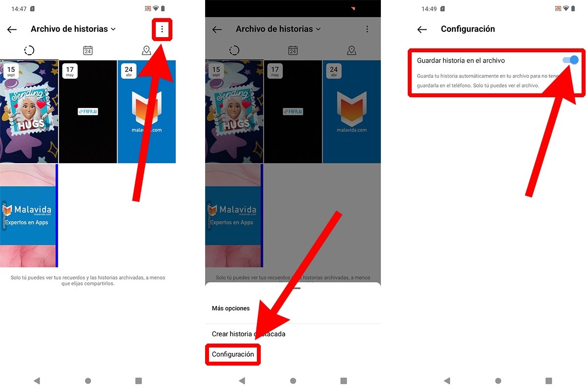 Cómo guardar las historias en el archivo de Instagram automáticamente