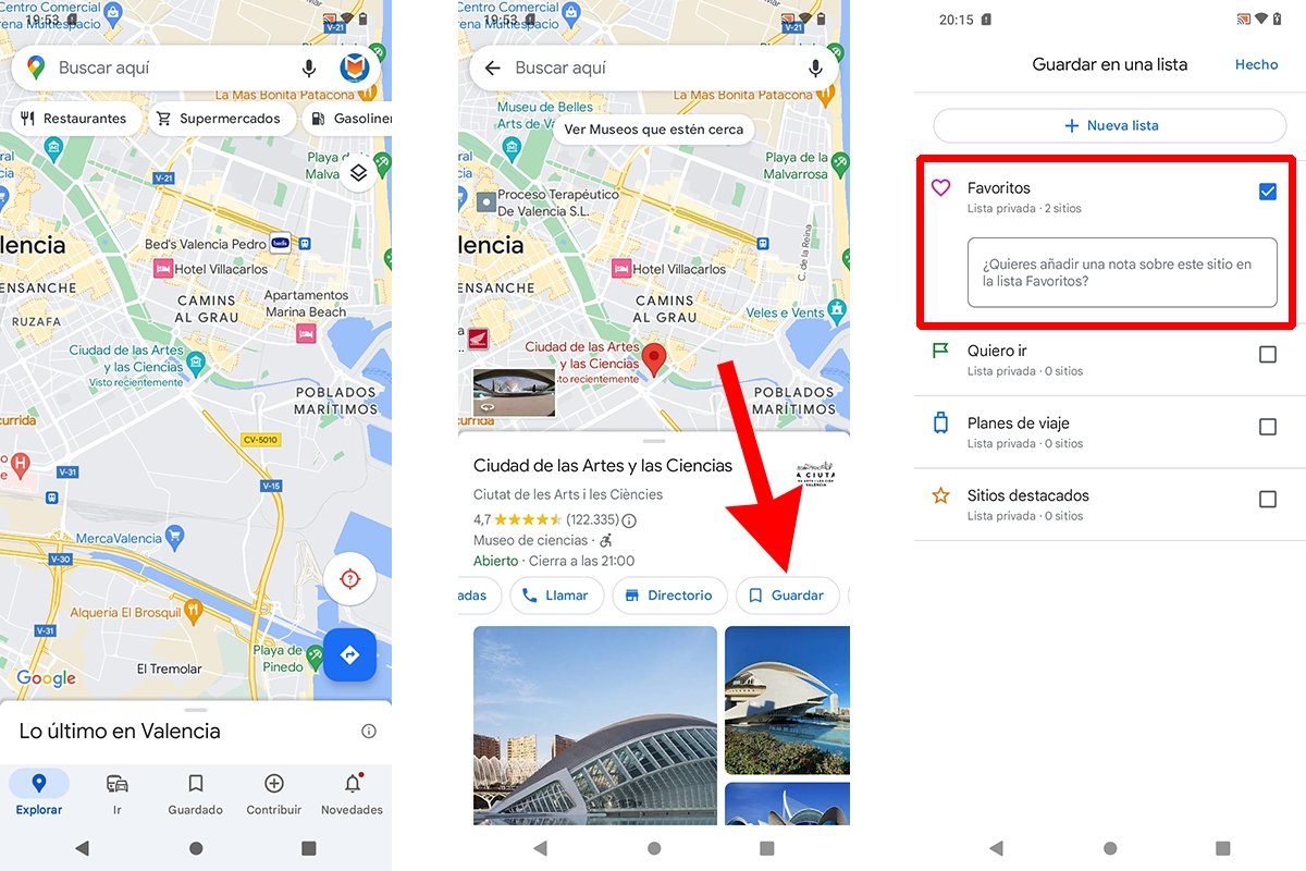 Cómo guardar ubicaciones como favoritos en Google Maps