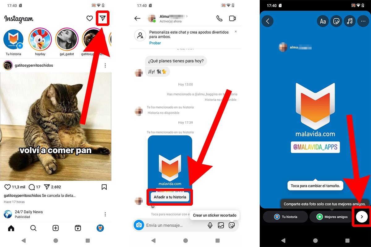 Cómo hacer repost de las historias de otros usuarios en Instagram