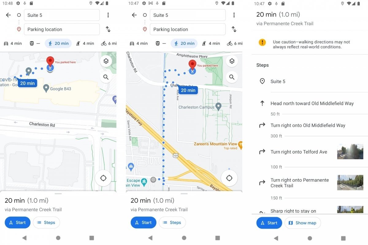 Cómo llegar hasta mi coche con Google Maps	