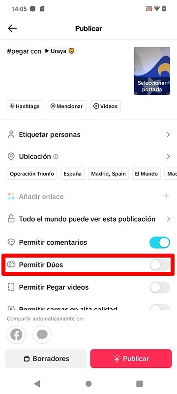 Cómo permitir dúos en TikTok