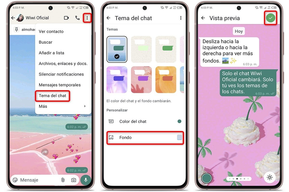 Cómo poner un fondo diferente a cada chat de WhatsApp