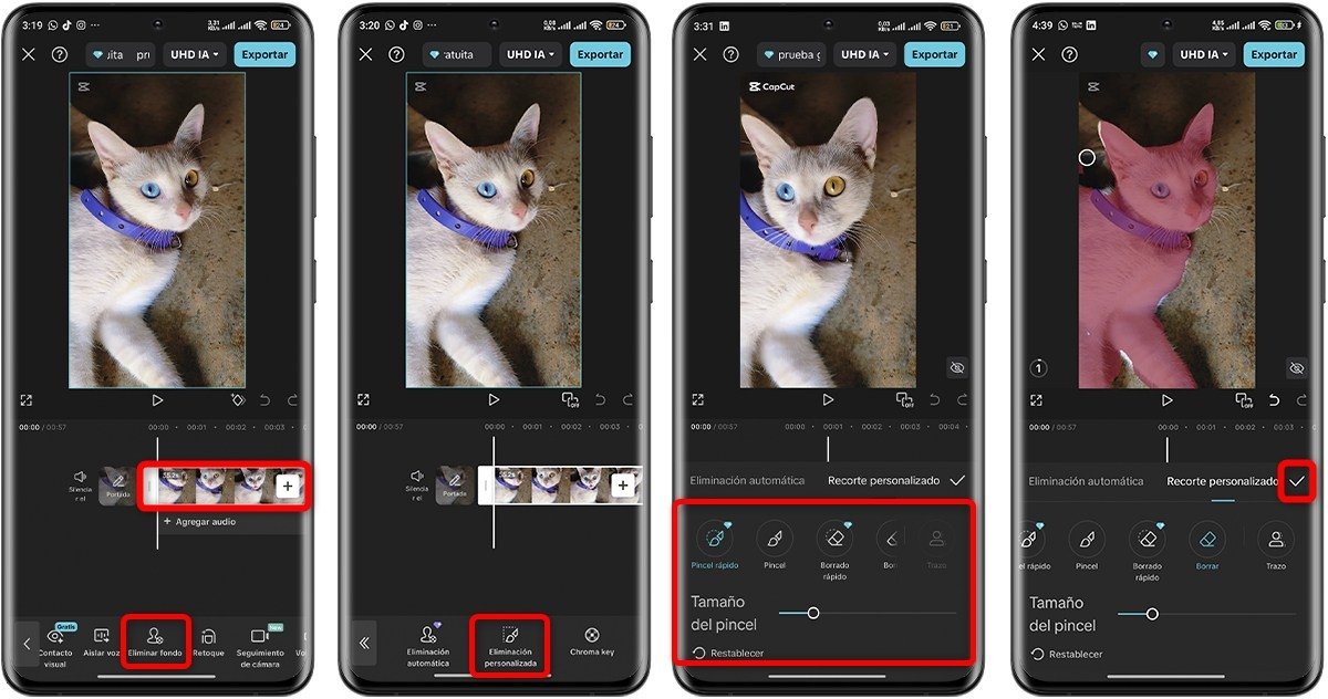 Cómo quitar el fondo de un vídeo manualmente en CapCut