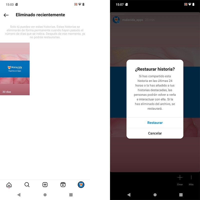 Cómo recuperar una historia de Instagram eliminada
