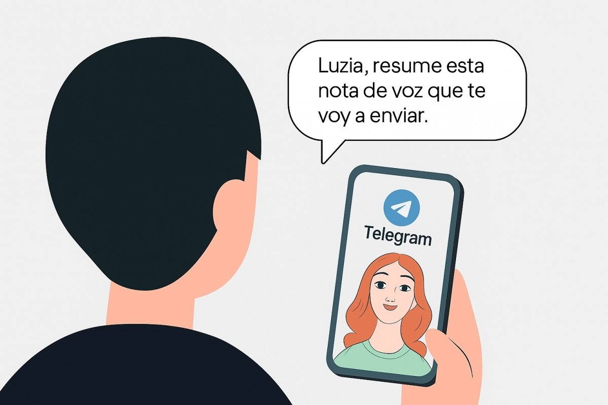Cómo resumir una nota de voz de Telegram usando Luzia