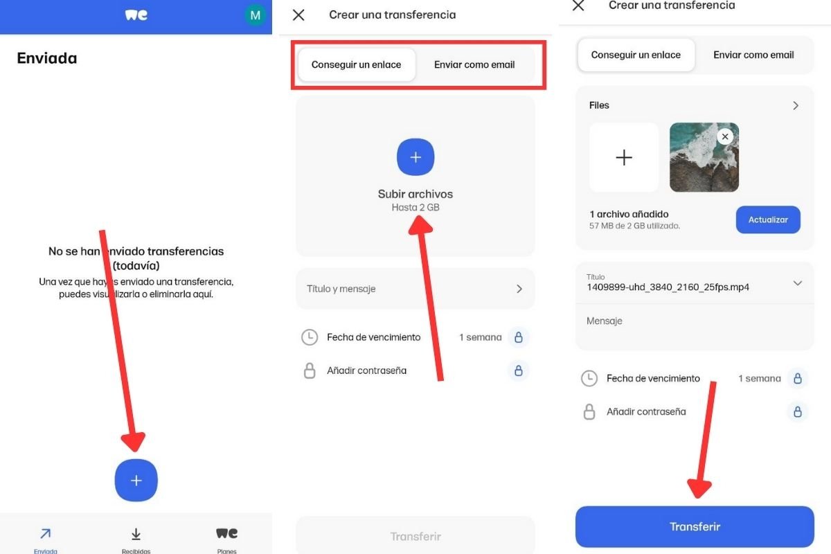 Compartiendo archivos con WeTransfer