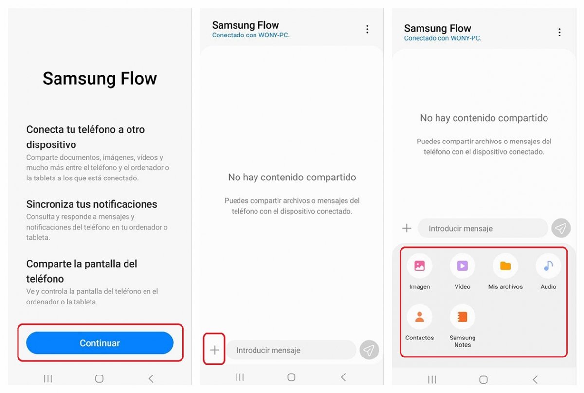 Compartir archivos con Samsung Flow es rápido y seguro