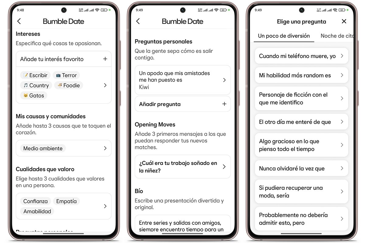 Compartir intereses y pasatiempos que generan conexión