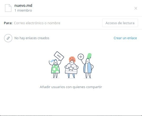 Compartir un archivo con Dropbox