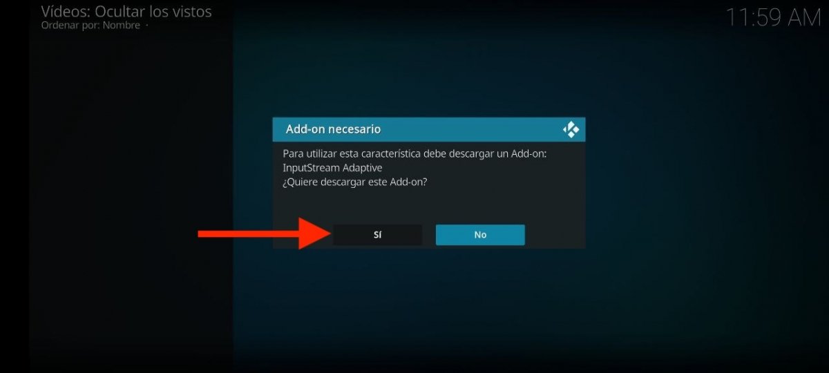 Complemento adicional que es necesario para ver DAZN en Kodi