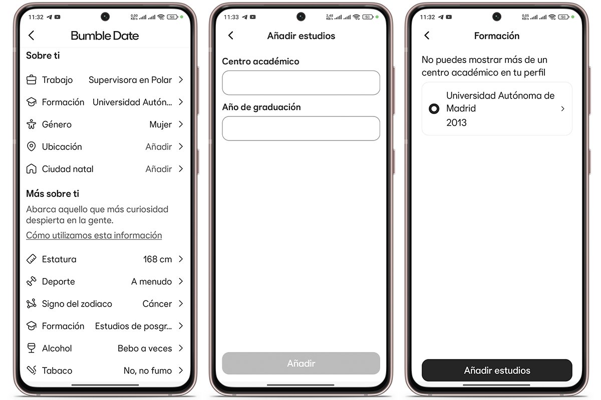 Completa tu trayectoria académica en Bumble