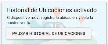 Con este botón se puede evitar que se guarden más ubicaciones