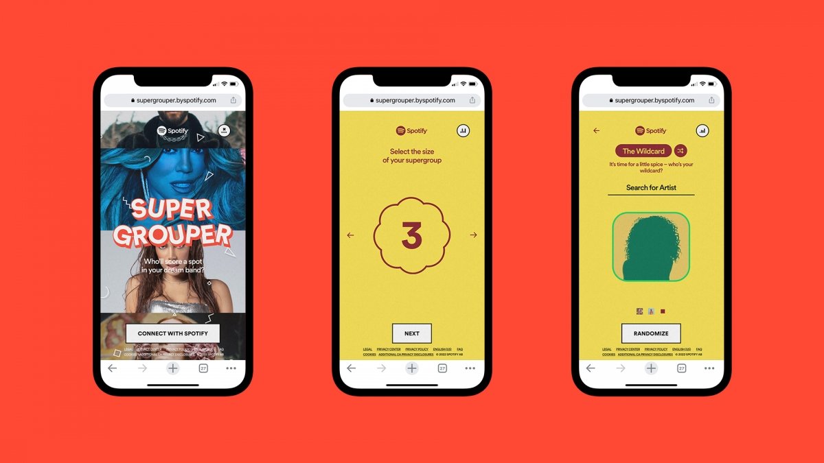 Con Supergrouper puedes crear listas personalizadas de hasta cinco artistas