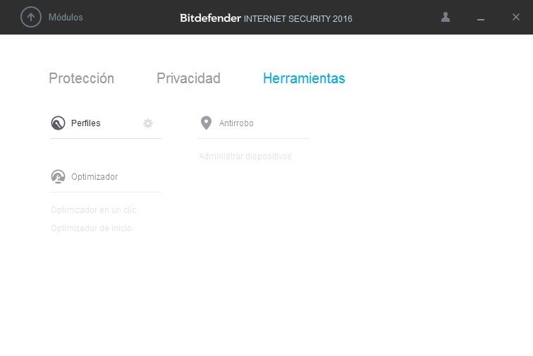 Configura perfiles, protección antirrobo y optimización en Bitdefender Internet Security 2016