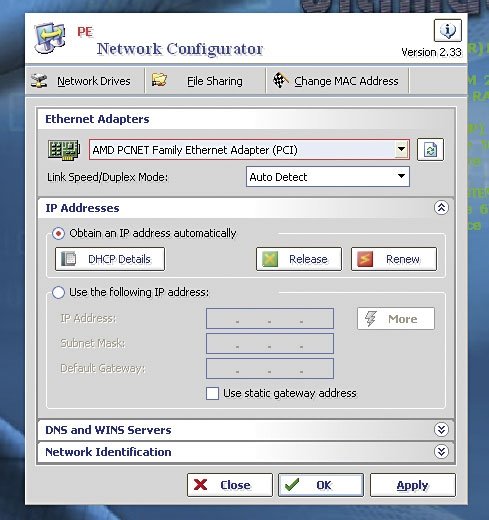 Configuración de red