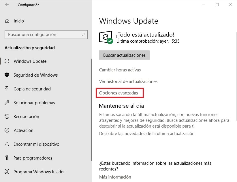 Configuración de Windows Update