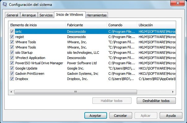 Configuración del sistema
