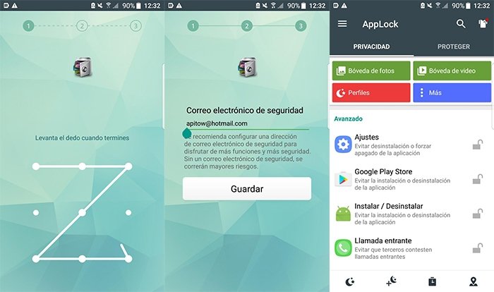 Configurar AppLock en el primer uso