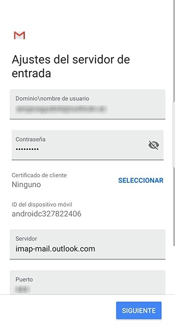 Confirmación de la nueva cuenta