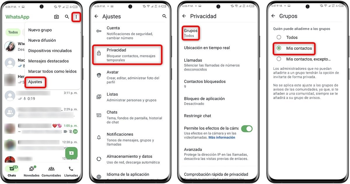 Consejos para proteger tu privacidad en WhatsApp - Controla quién puede agregarte a grupos