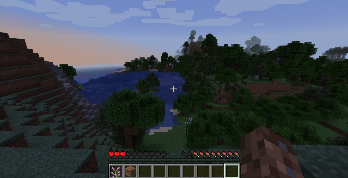 Contemplando un paisaje en Minecraft