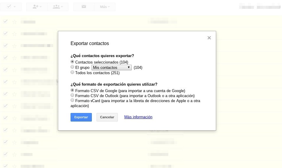 Copiando los contactos siempre tendremos un respaldo