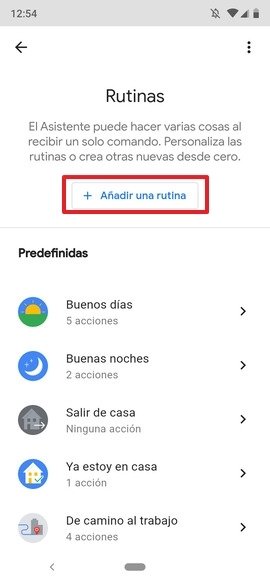 Creación de una nueva rutina