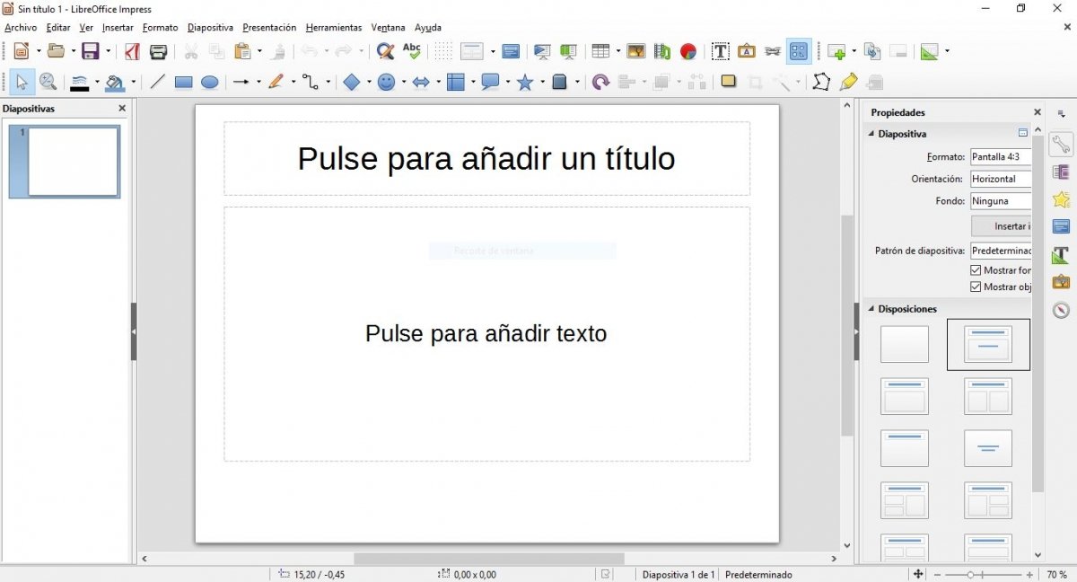Creación de una presentación en LibreOffice