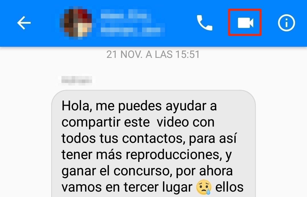 Crear una videollamada grupal en Messenger