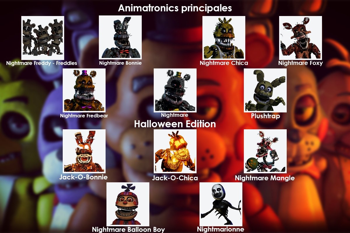 Cuántos animatrónicos hay en Five Nights at Freddy's 4