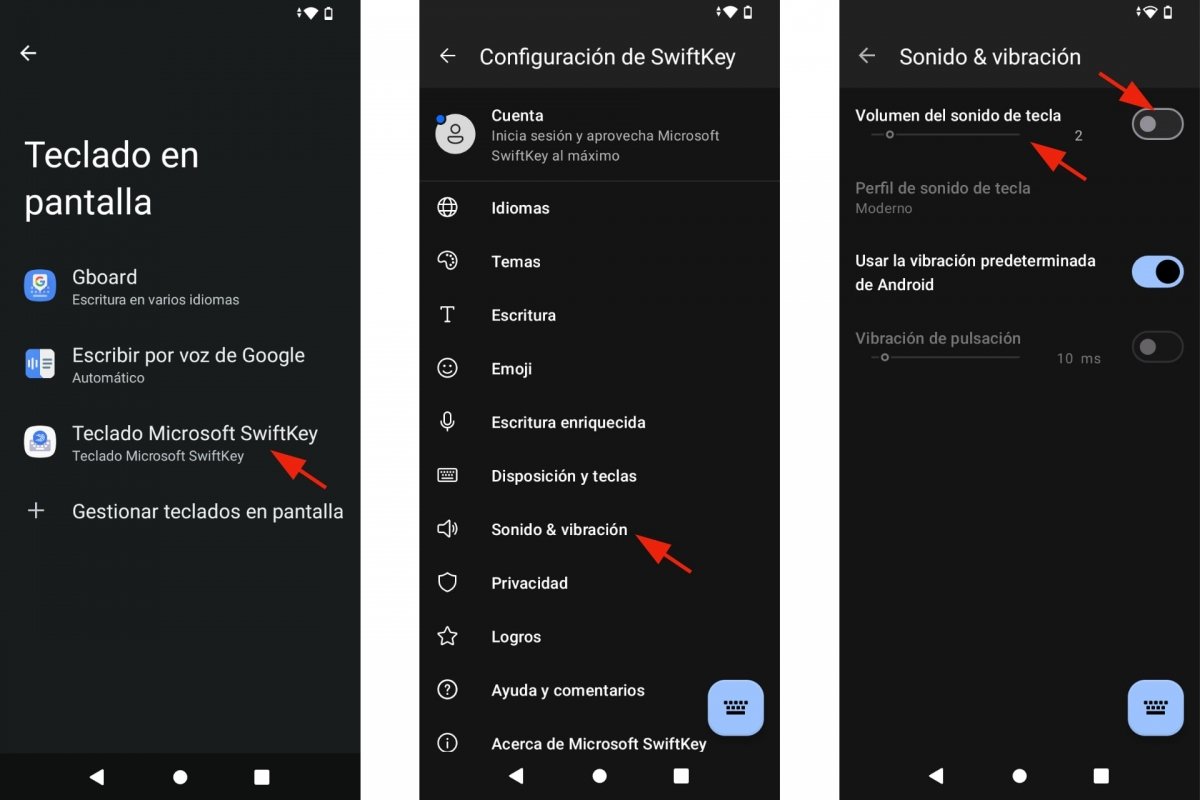 Desactivar el teclado Microsoft Swiftkey