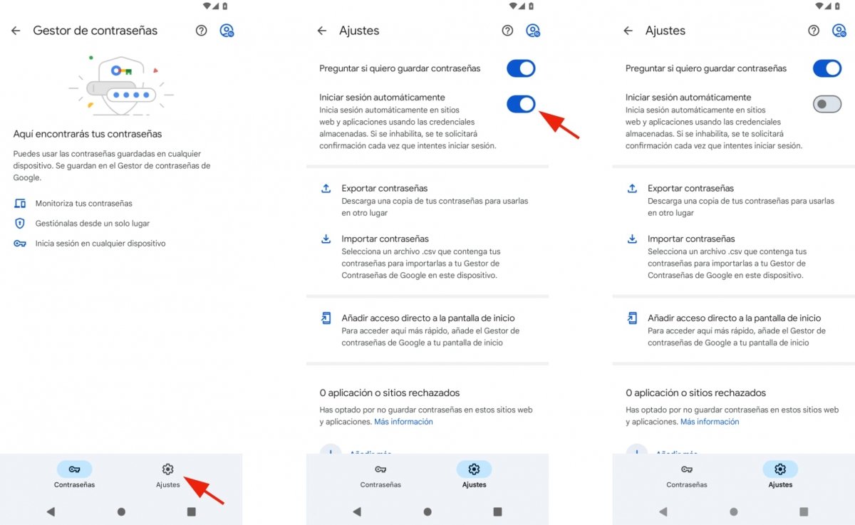 Desactivar Iniciar sesión automáticamente en Chrome