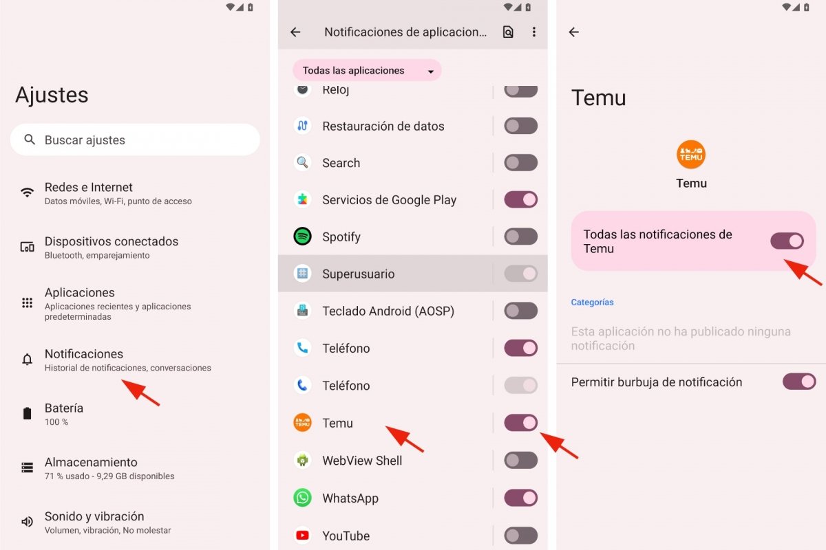 Desactivar las notificaciones de Android