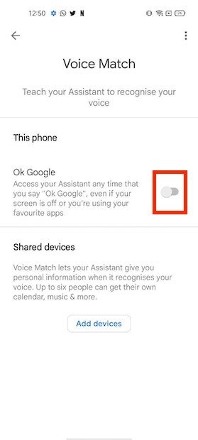 Desactivar Ok Google