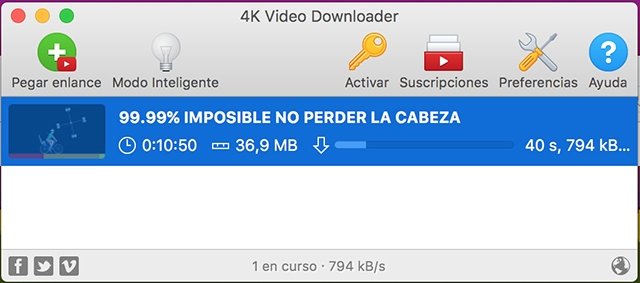 Descarga de vídeo 4K Video Downloader