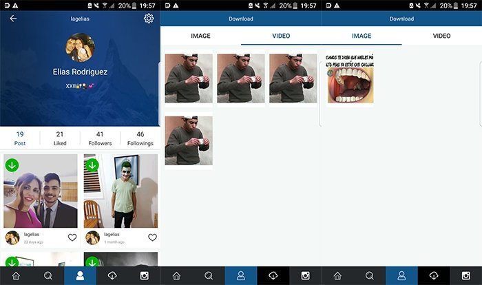 Descarga de vídeos e imágenes con Instagrab para Android