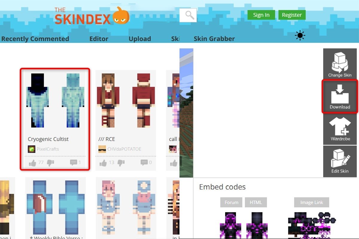 Descargar e instalar skins de Minecraft en PC